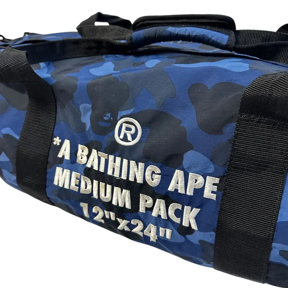 Bape Blue Camo Medium Carry On Duffle Bag